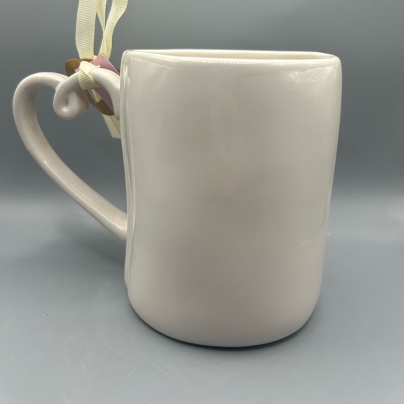 Rae Dunn LOVE Hand Painted Watercolor Heart Mug With Heart Handle Valentines NEW - Picture 3 of 3